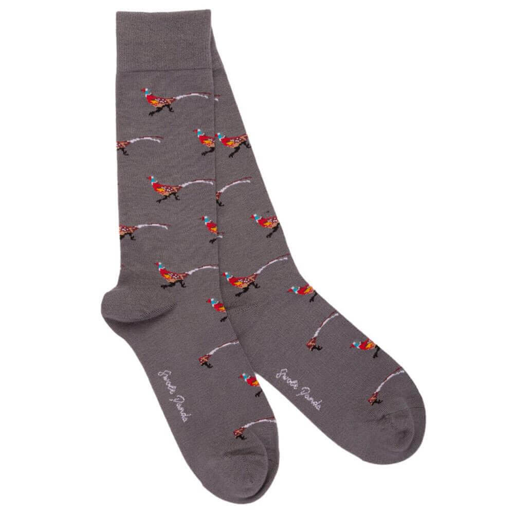 Swole Panda Grey Pheasant Socks